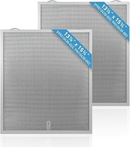 2 Pack S99010430-002 Range Hood Filter 15-3/4" x 13-7/8" x 3/8" Compatible with Broan Nutone Kenmore range hoods,Replaces 4512880 99010430-002 Range Hood Aluminum Grease Filter
