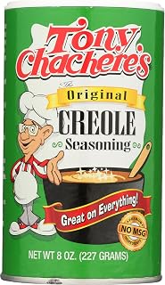 Tony Chachere's Original Creole Seasoning 8oz - Authentic Cajun Spice Blend, No MSG, Versatile for Meats, Seafood & Veggies
