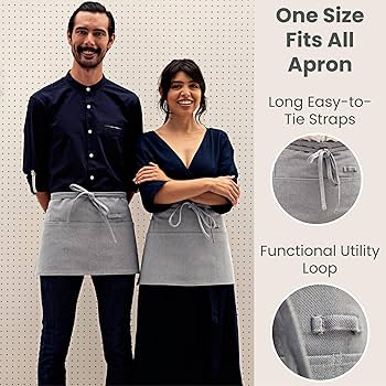 Demi-tablier De Serveuse Réglable Pour Fleuriste, Jardinage Et
