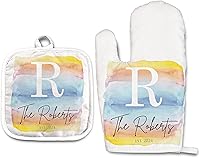 Vista 29 de Lemon - Juego de manoplas de horno personalizadas y soporte para ollas Mitón de horno Soporte para ollas Regalos de cocina Inauguración