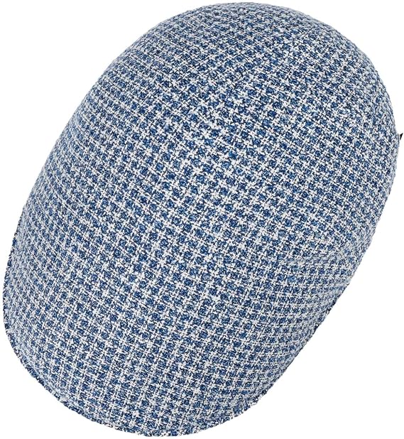 Borsalino Light Check Flat Cap Men - Made in Italy