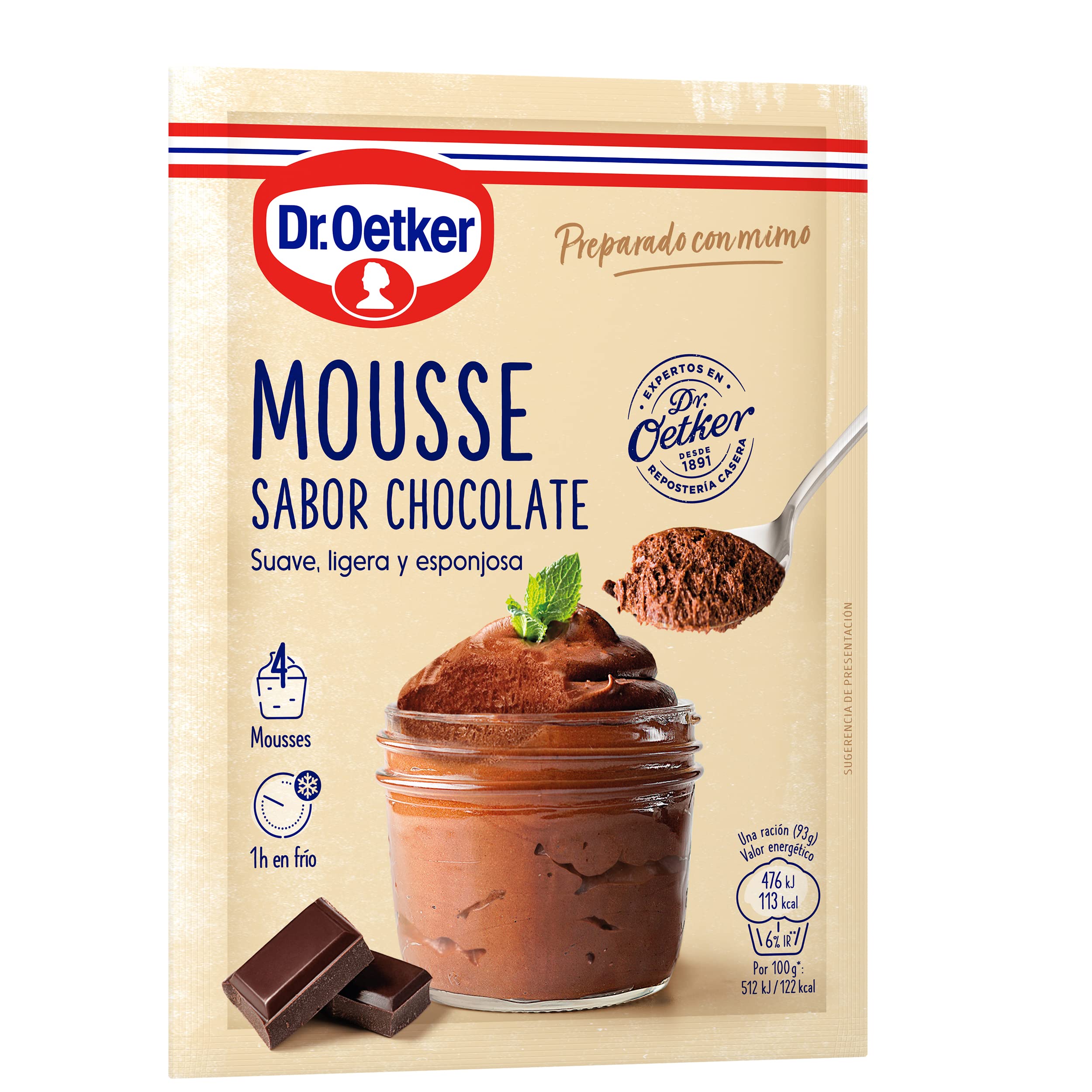DR. OETKER Mousse de Chocolate, Preparado para Mousse 73g