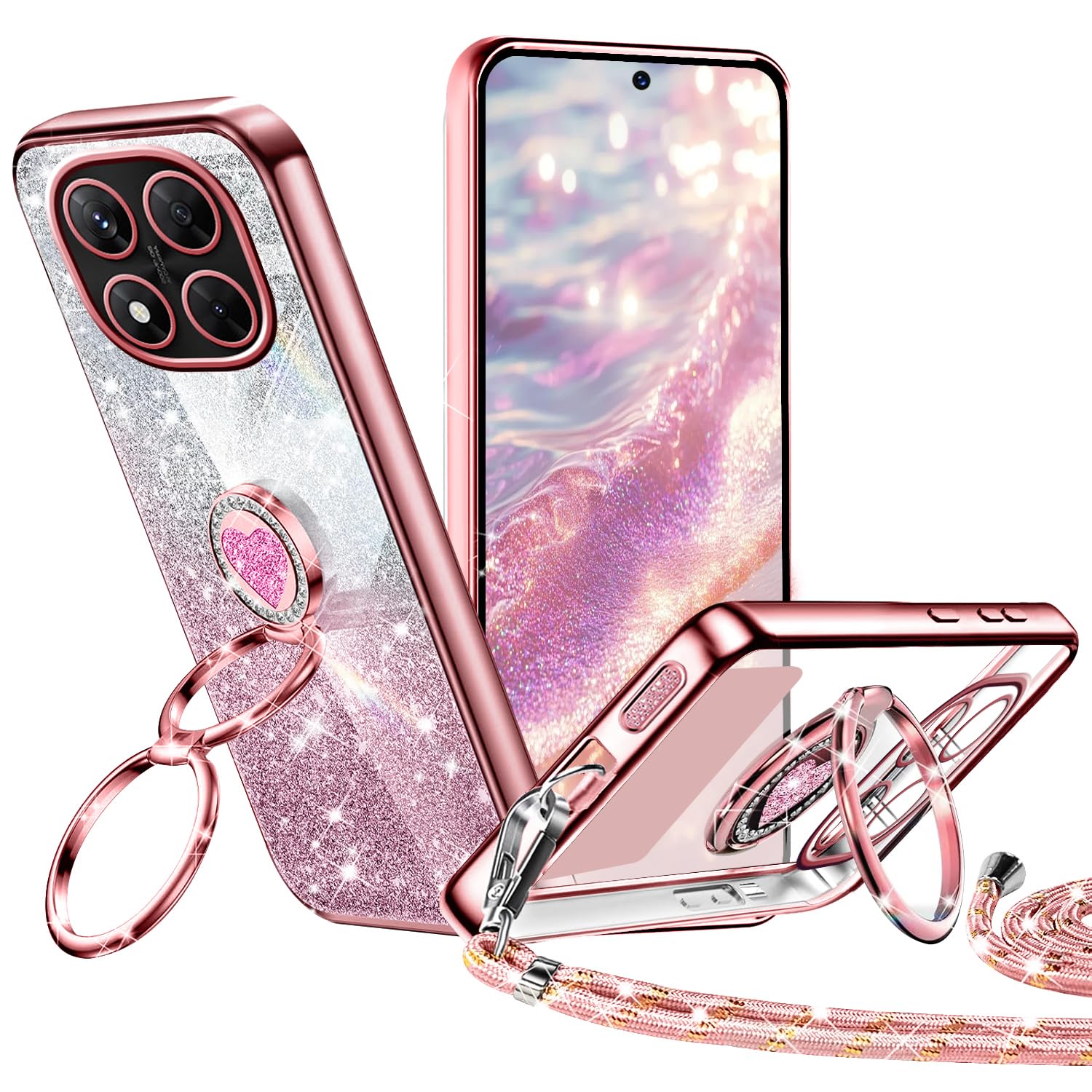 Cover per Xiaomi Redmi Note 14 Pro 5G/Poco X7 5G con Cordino e