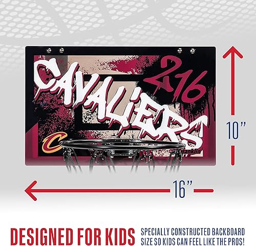 Miniatura 4 de Franklin Sports NBA Team Over the Door - Aros de baloncesto para interiores para niños + juego de pelotas, mini aros para fanáticos de la NBA