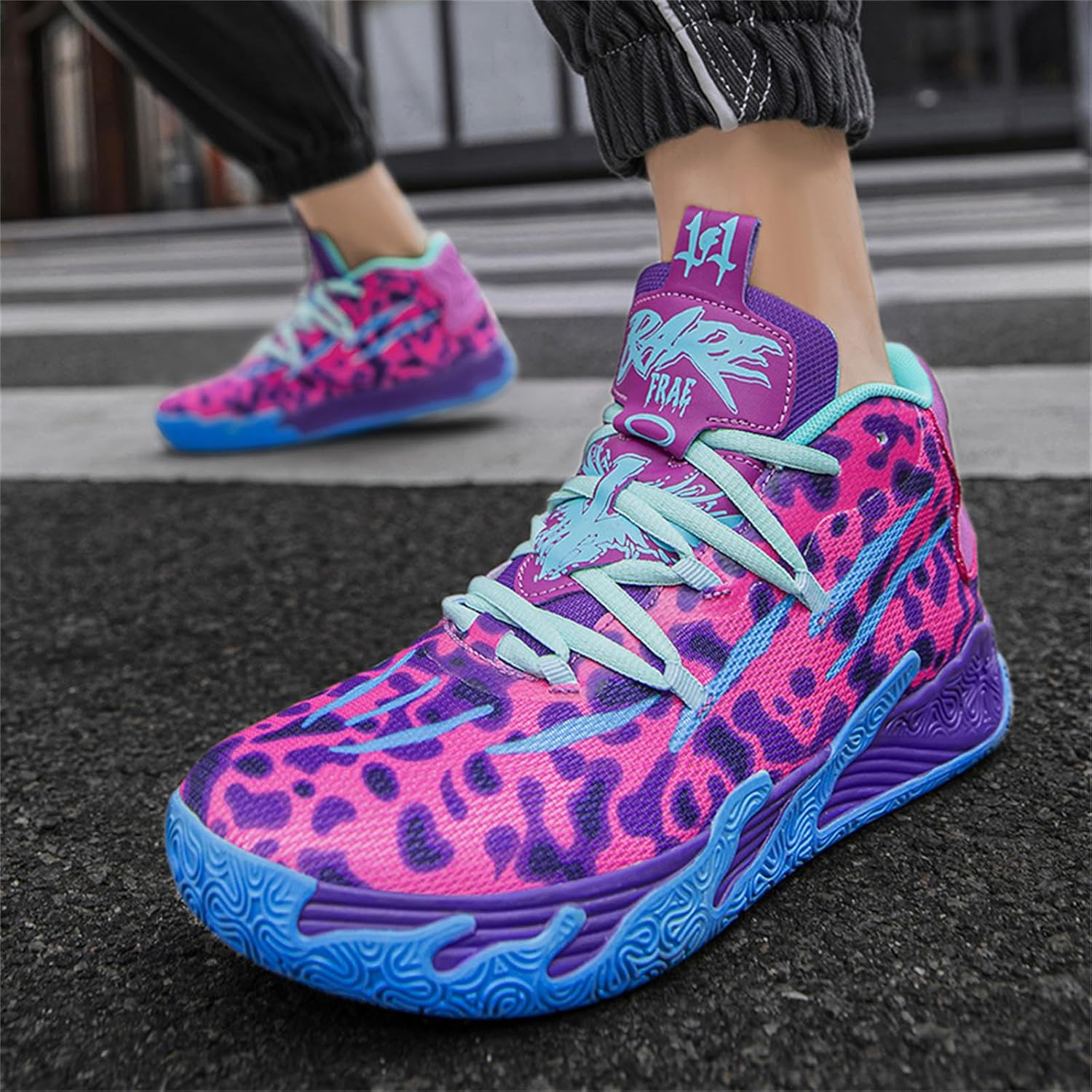Womens Lightweight Lace Up High Top Fashion Basketball Shoes Soft Non-Slip Running Tennis Volleyball Sneakers Classic Sports Shoes - Image 5