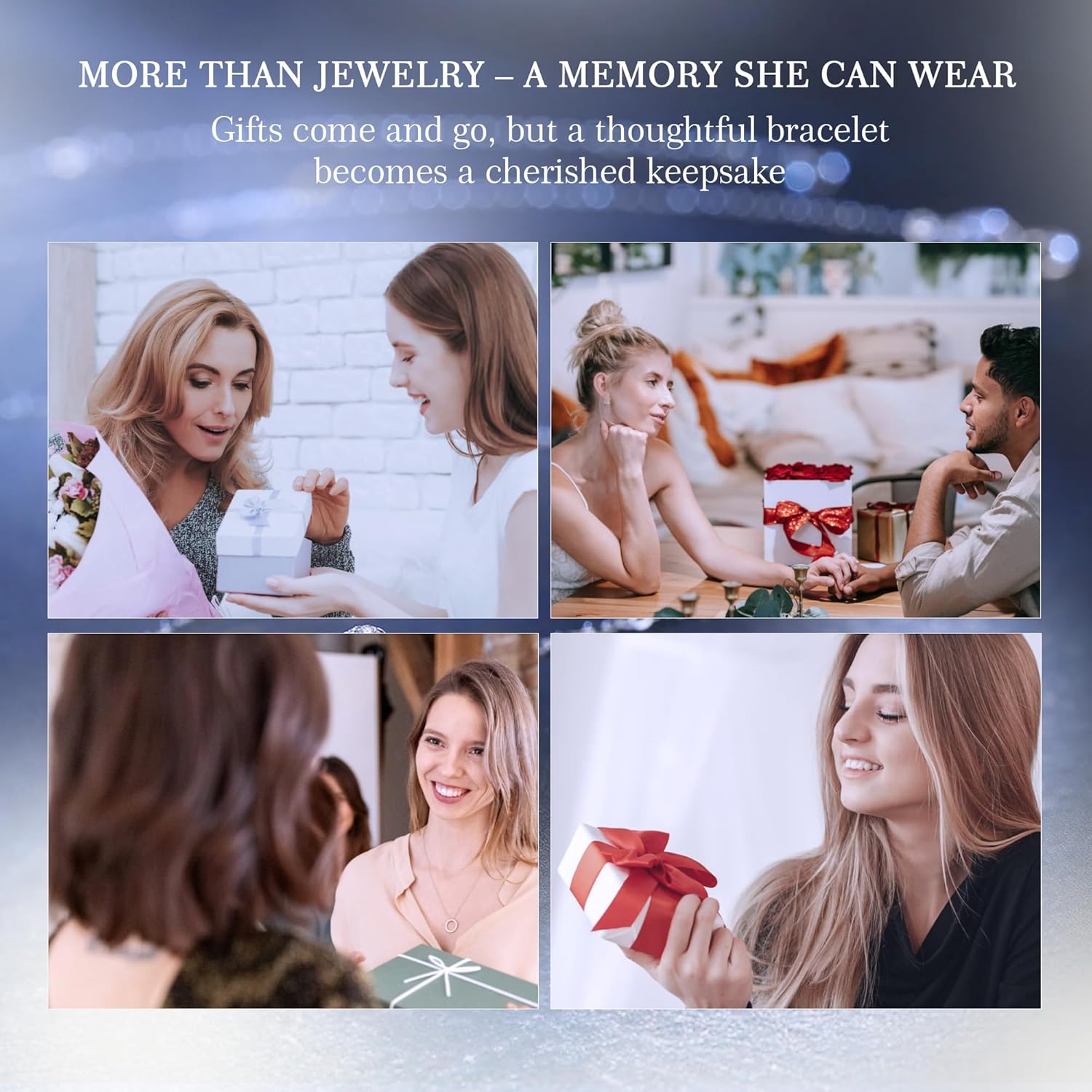 1CT Brilliant Moissanite Hand Bracelet for Women D Color VVS1 S925 Sterling Silver 18K White Gold Plated Link Chain Jewelry for Mother Love Friend Mother’s Day Birthday Gift for Her 7+2inch - Image 7