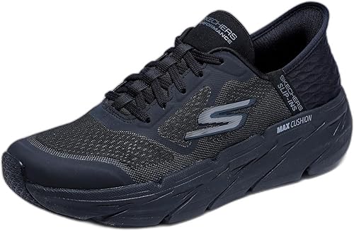 Skechers - Tenis sin cordones con amortiguación máxima para hombre, para correr, hacer ejercicio y caminar, con espuma viscoelástica