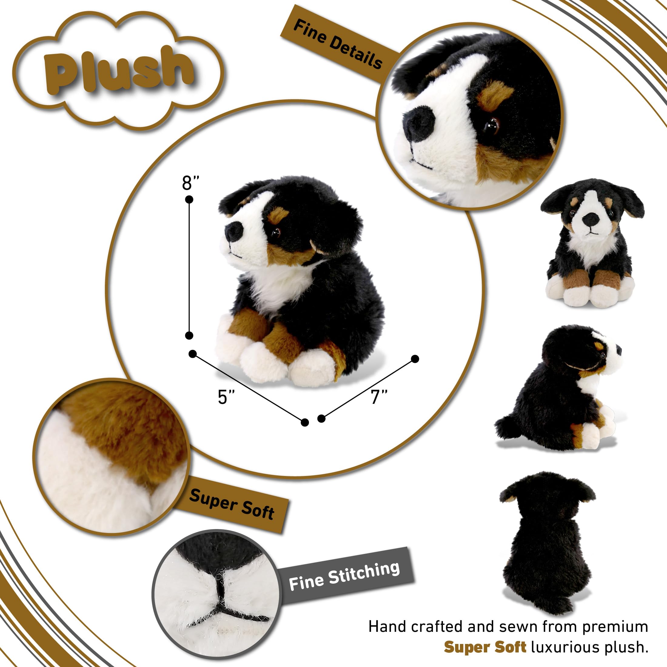 Amazon.co.jp: DolliBu バーニーズマウンテンドッグぬいぐるみ