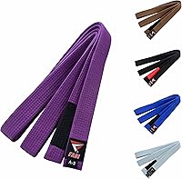 FadiSports BJJ Belt: Durable Brazilian Jiu Jitsu Belt for Men & Women with Ranking Stripe Sleeve - Gi Training & Competition