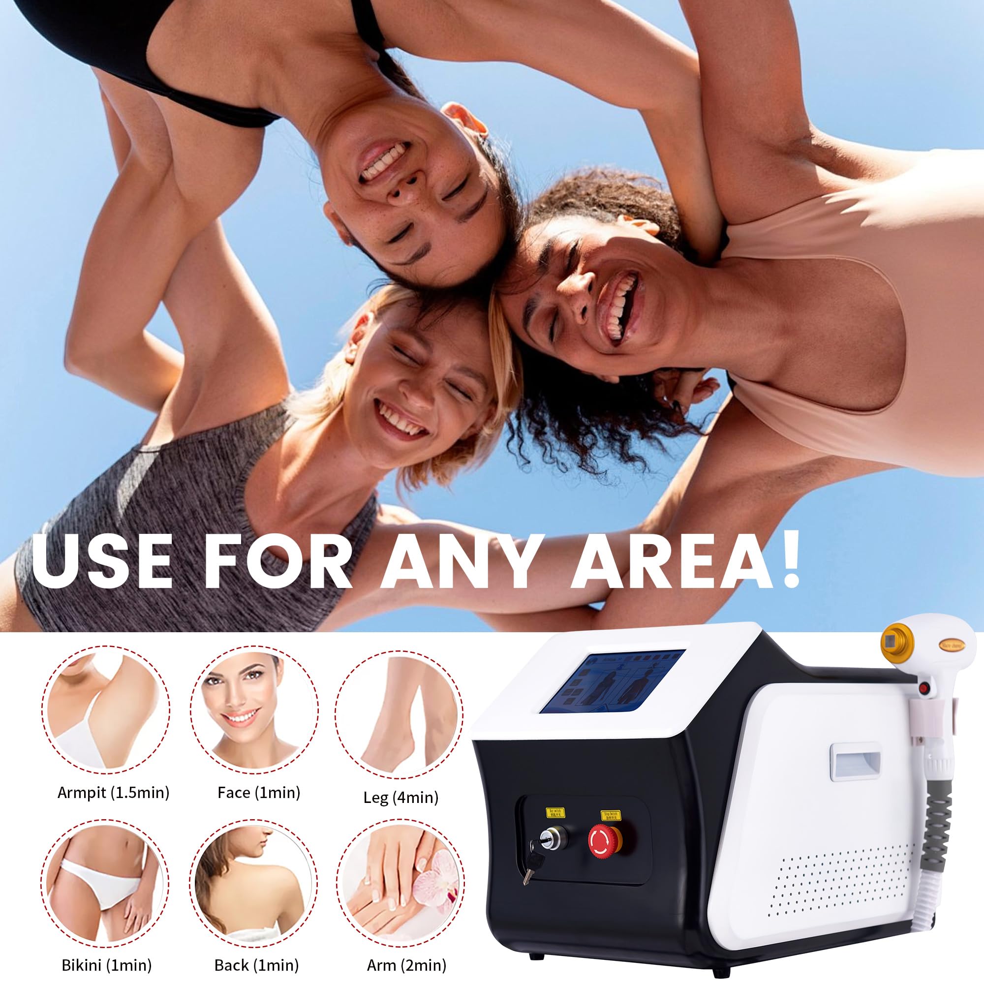 Epilazione Permanente Laser Diodo 808nm per Corpo Viso e Gambe