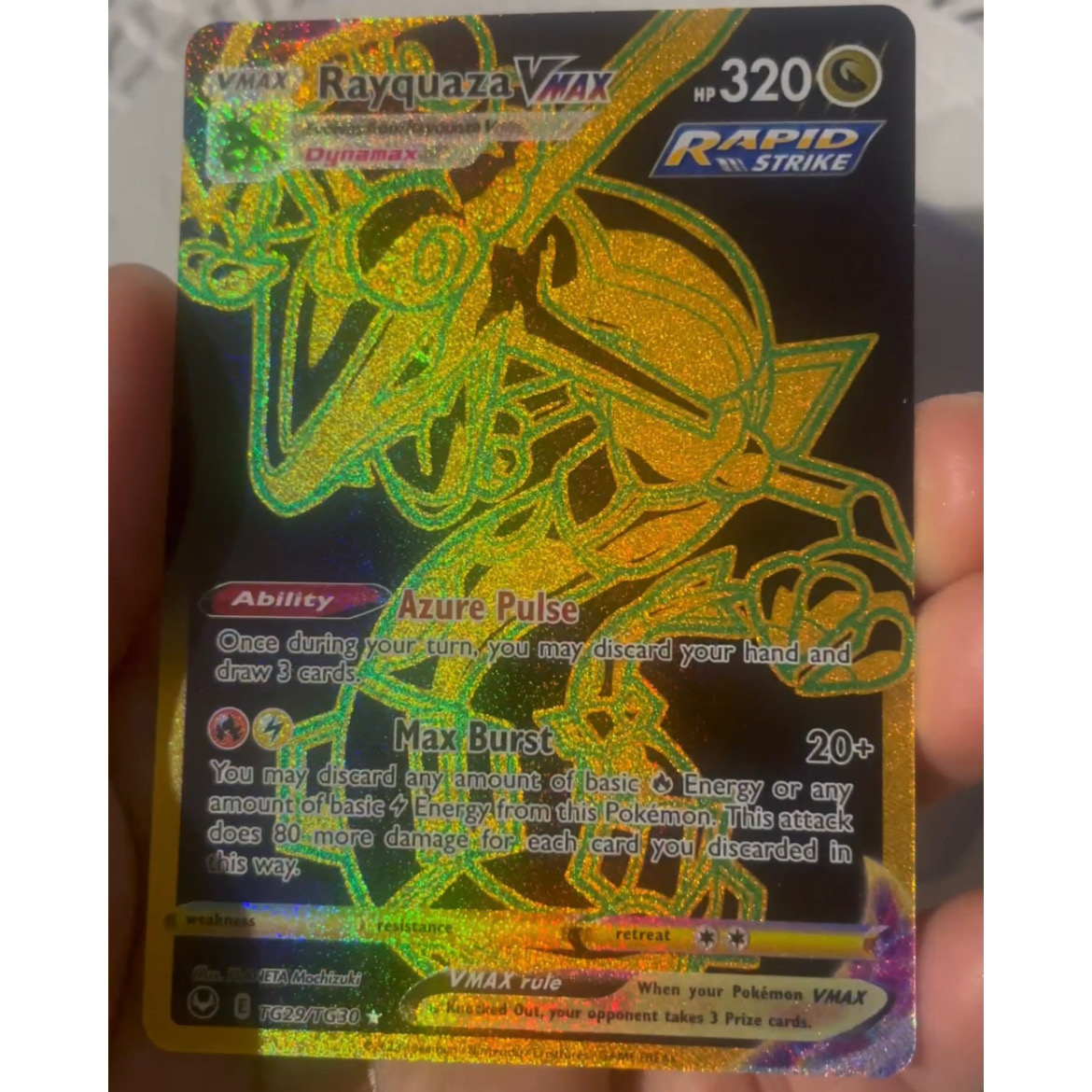 rayquaza pokemon card gold Watch Vmax Black&Gold Ultra Rare on Amazon Live Condition:Near-Mint First strike | MagicArena animeimpulse2026