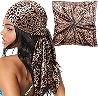 Zeiniua 35" Large Satin Head Scarf for Women - Silky Soft Hair Wrap for Sleeping, Solid Color Bandana Headband