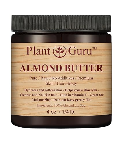 Miniatura 3 de Mantequilla corporal de almendras de 32 onzas, 100% pura, cruda, fresca, natural, prensada en frío. Crema hidratante para piel, cabello, uñas, para