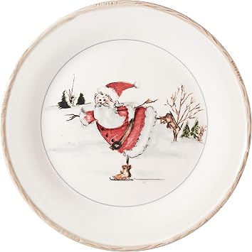 Christmas Twig Dinnerware Set, 20-Piece | Earthenware Holiday Dinnerware For Four, Dishwasher & Microwave Safe Festive Plates & Bowls, Unique Holiday Gift Idea