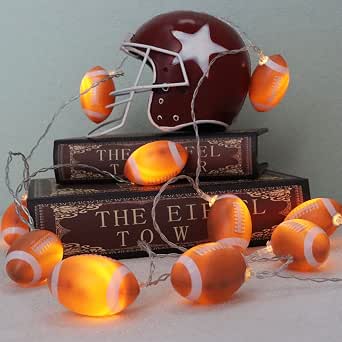 Yayfazy Football String Lights, 10 LED, Battery Operated