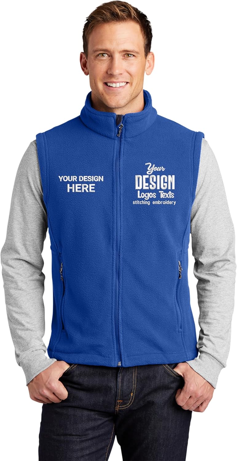 Custom Embroidered Fleece Vest for Women And Men, Personalized Embroidered Text & Logo Vest, Nursing Fleece Vest for Women - Image 6