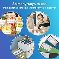Vista 5 de 2" x 4" Shipping Labels, Printable White Sticker Labels for Laser/Inkjet Printer Mailing Labels 8.5"*11" US Letter-White, 10 per Sheet Total 1000