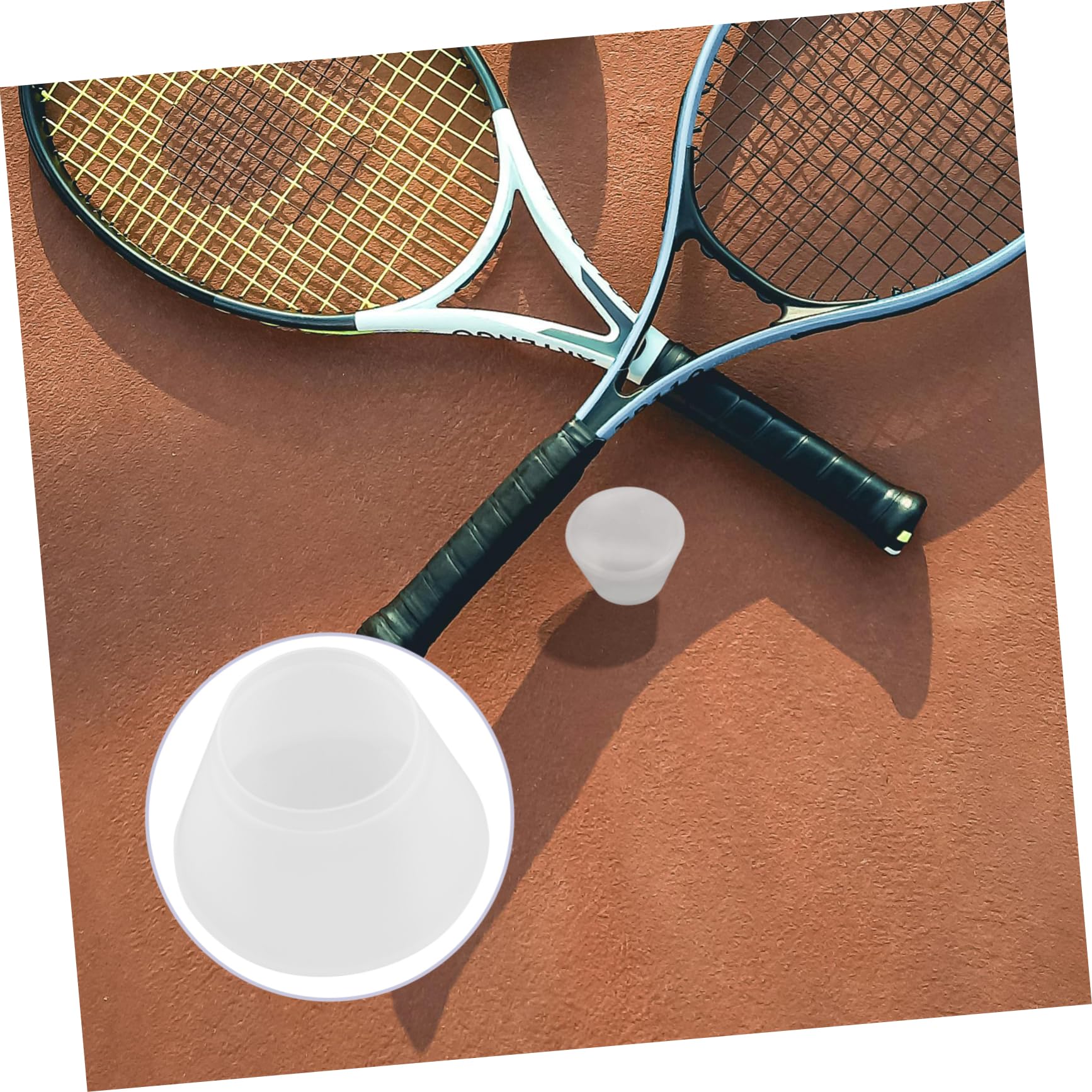 Kisangel Copertura Silicone Per Manico Racchetta Da Tennis Ammortizzatore Anti-vibrazione Facile Da Installare Design Rinforzato Per Supporto e Comfort Compatibile Con Varie Marche