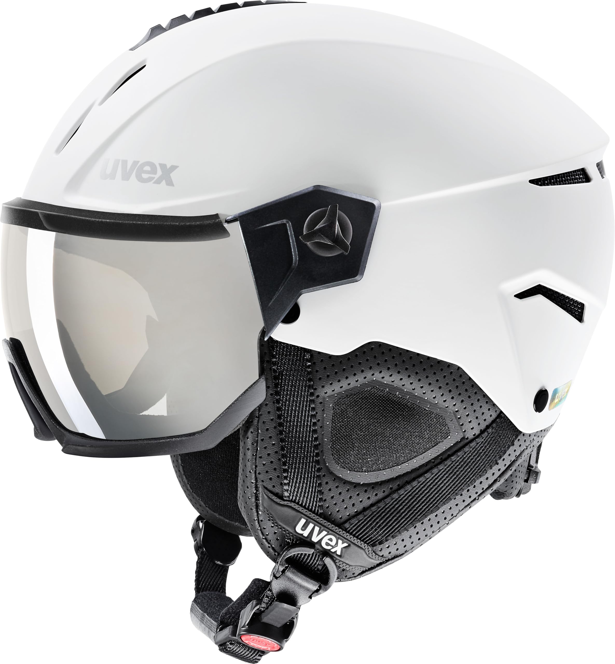 uvex instinct visor - adjustable ski & snowboard helmet with integrated visor for women & men