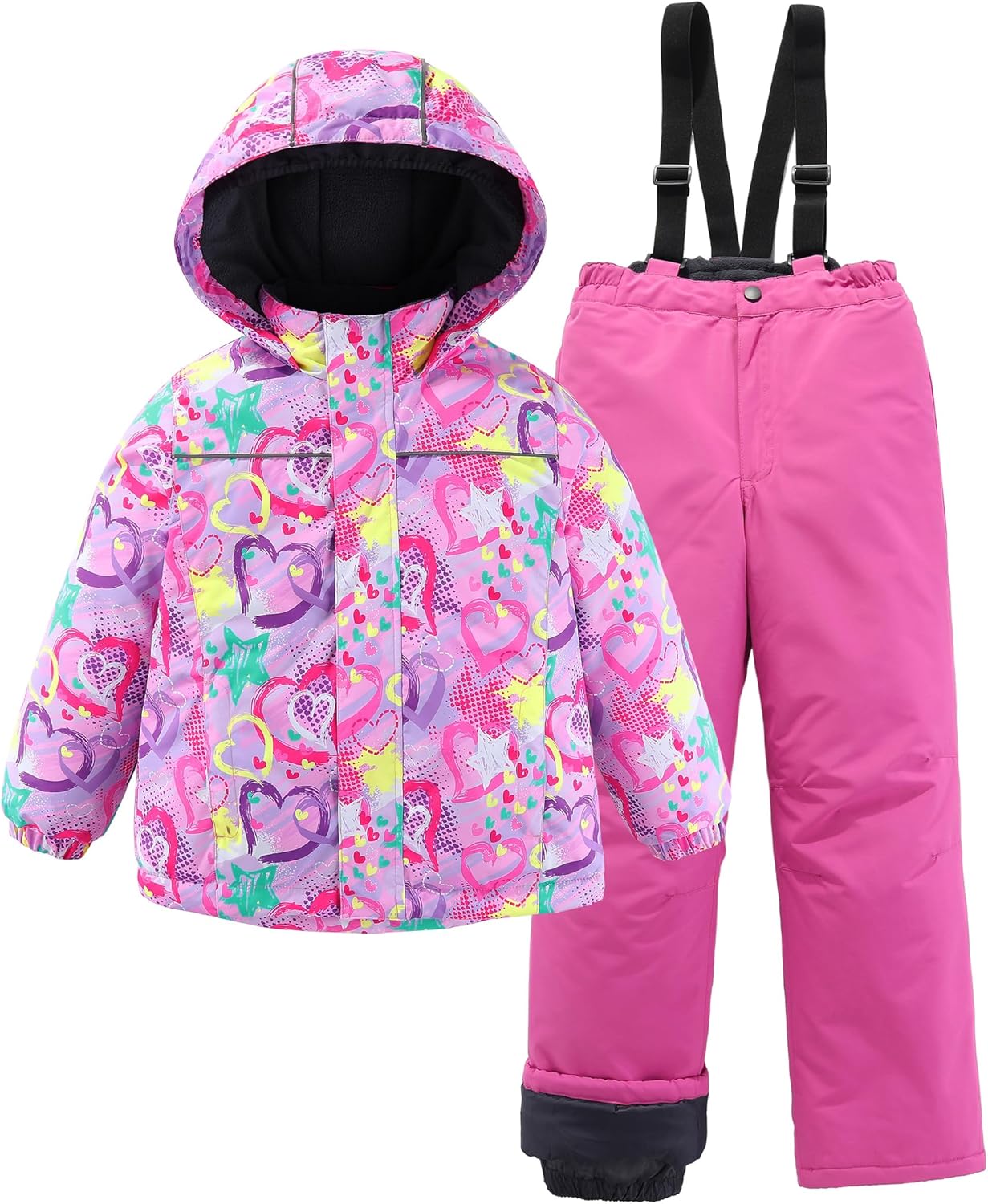 Hiheart Boys Girls Winter Ski Jacket & Pants Set 2-Piece Snowsuit