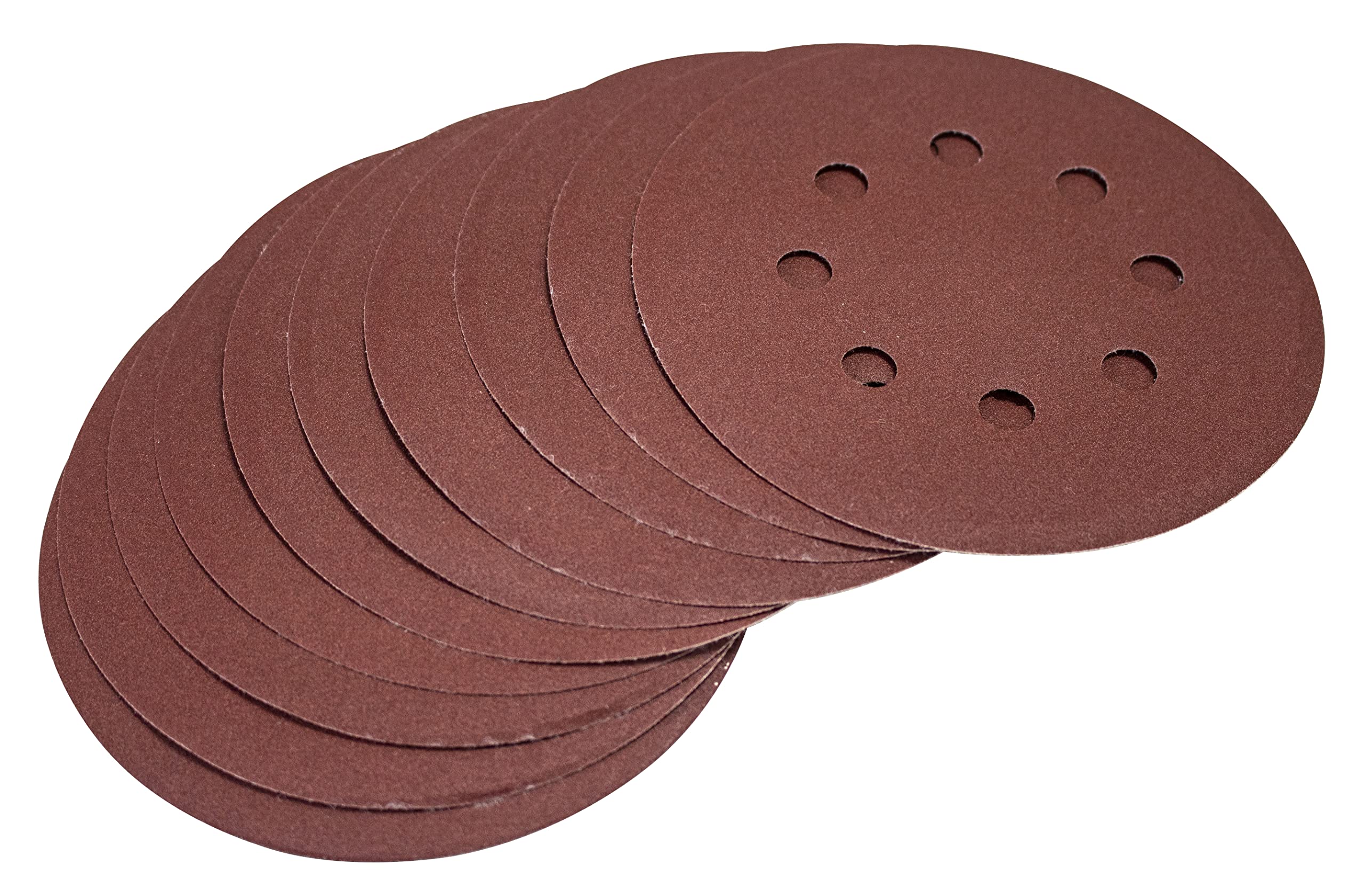 Amtech V4095 P240 Hook and Loop Orbital Sanding Sheets, 10 Piece Set, 125mm Diameter Sanding Paper