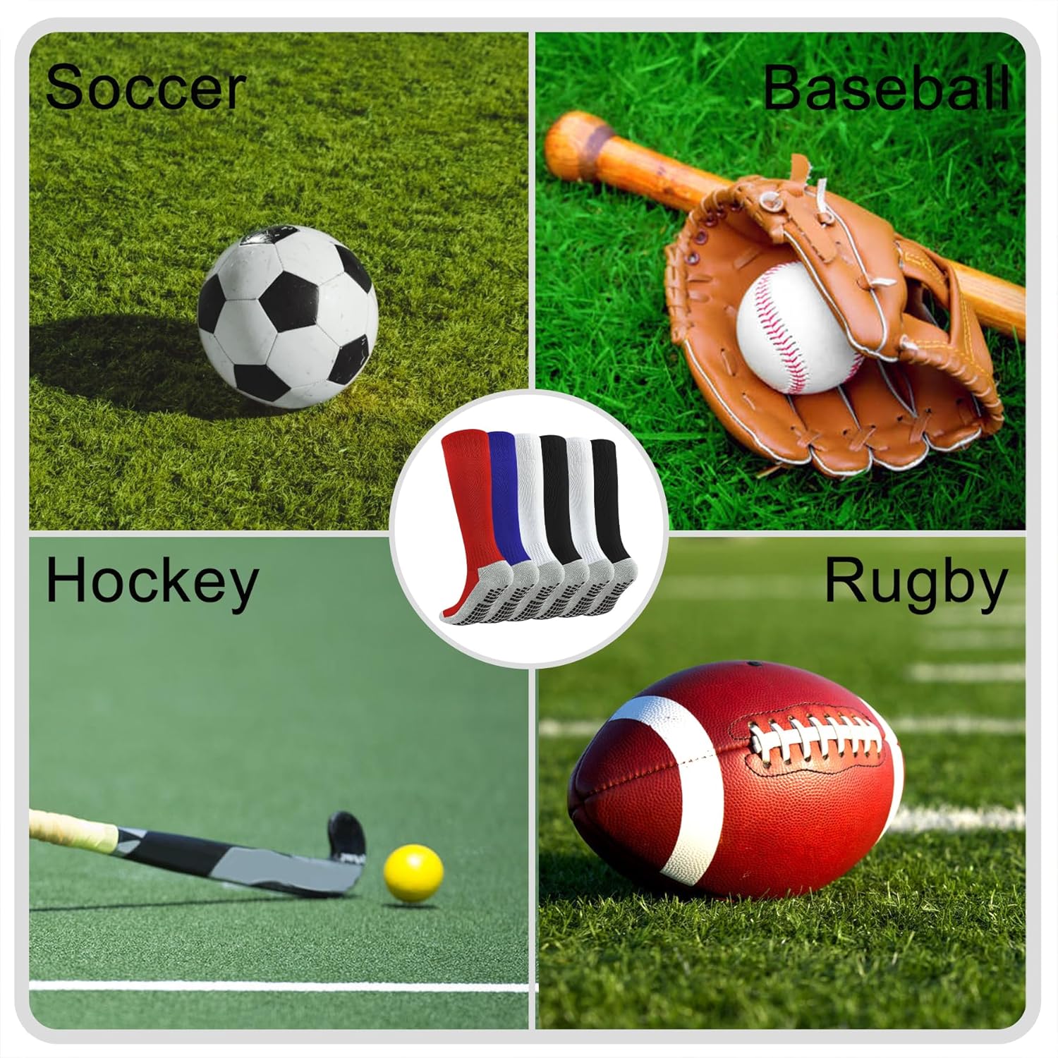 Kids Soccer Grip Socks Boys Knee High Socks Girls Soccer Non Slip Sock Football Baseball Sports Youth - Image 5