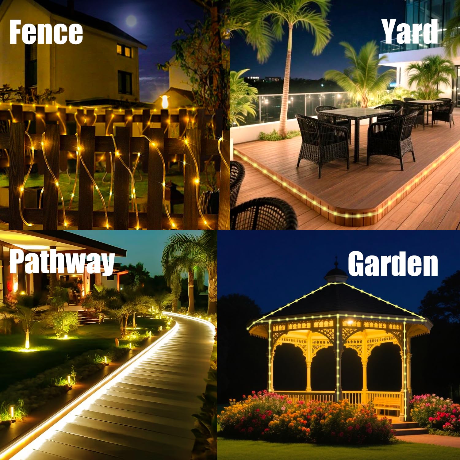 Guirnalda de luces solares para exteriores, 33 pies, 100 luces LED para exteriores, 8 modos, luces solares de hadas blancas cálidas para patio, valla, fiesta, jardín, patio, hogar, árbol de