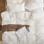 JELLYMONI White Grid Tufted Duvet Cover Set Twin Size | For Kids’ Rooms & Guest Rooms，Soft Textured Comfort，Matching Storage Bag，8 Corner Ties & Hidden Zipper，Oeko-Tex Certified