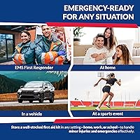 Vista 6 de Fully Stocked Trauma First Aid Kit – First Responder II Bag with Tools, Gauze, Bandages, Scissors & Gloves – Compact & Portable – OSHA and ANSI