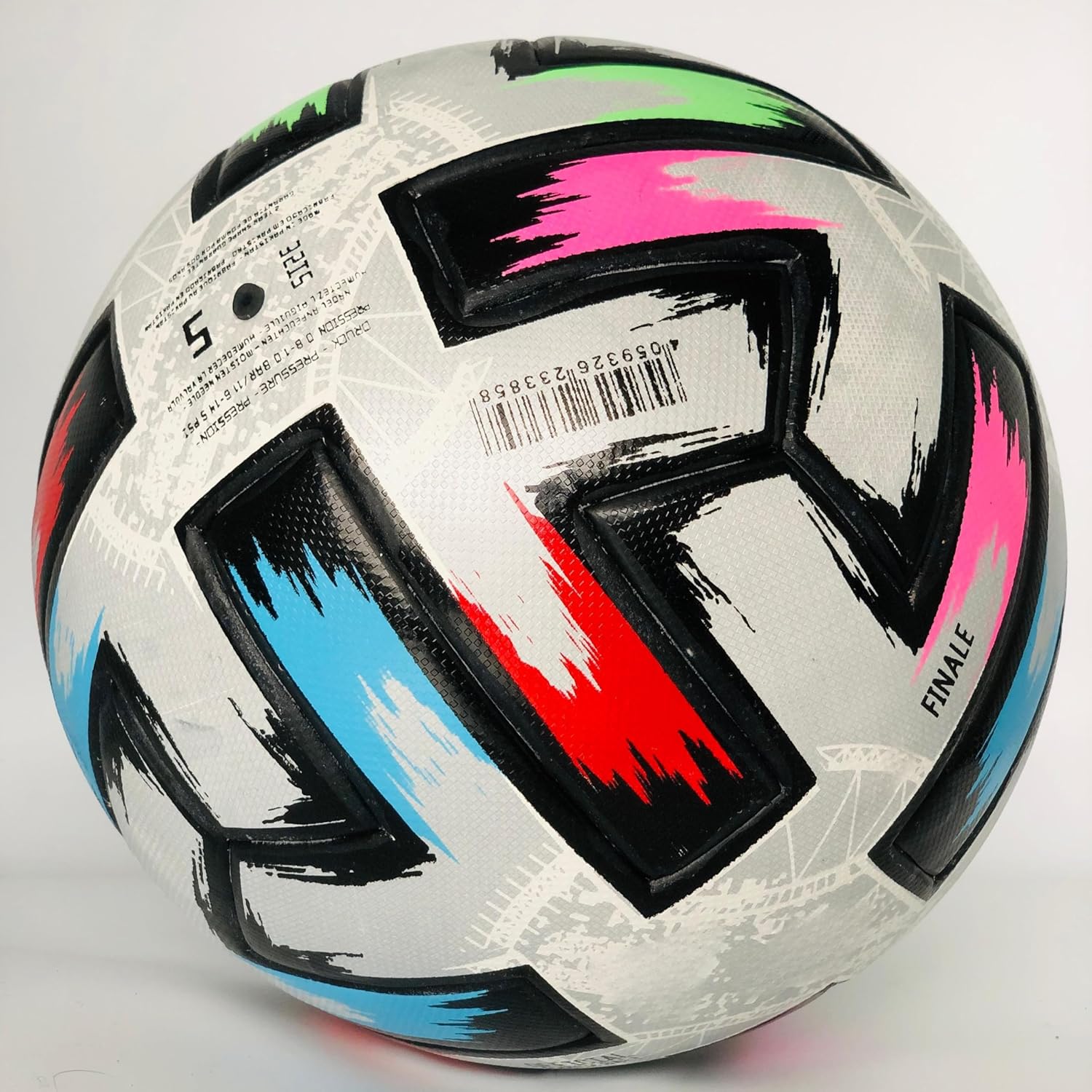 Euro World Cup 2020 Finale Match Famous Football Replica, Thermally Bonded Soccer Ball Official Size 5 Memorabilia Item for Association Lovers and Collector’s
