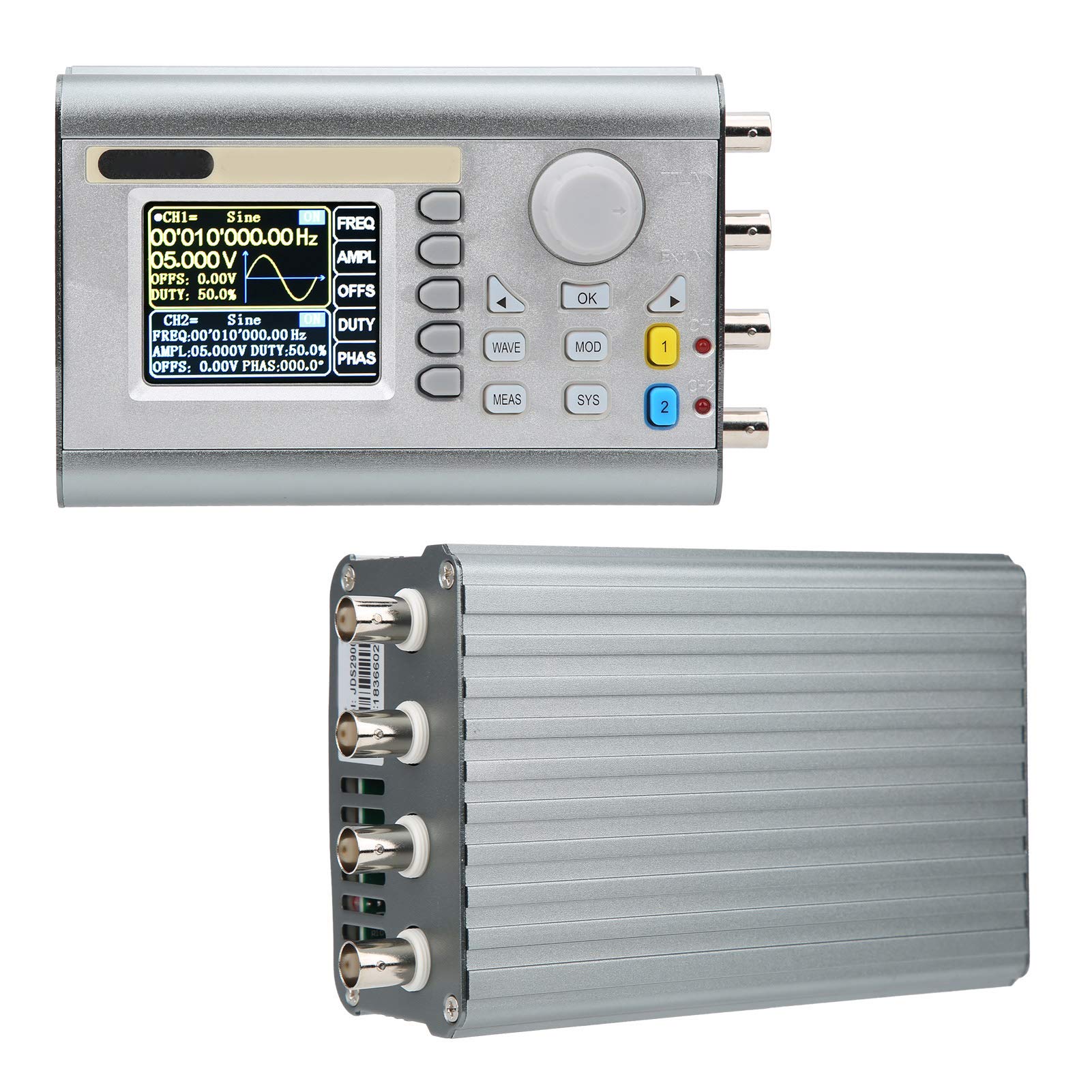 Générateur de JDS2900-60M Fonction DDS Générateur de Basse fréquence Fonction 2CH Sources de de Forme d'onde arbitraire AC100-240V(EU Plug)