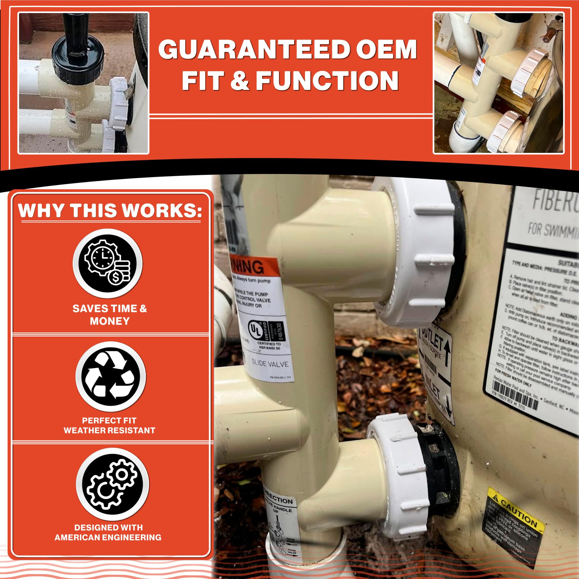 Amazon.com: Swimables Push Pull Backwash Valve 263064 Compatible