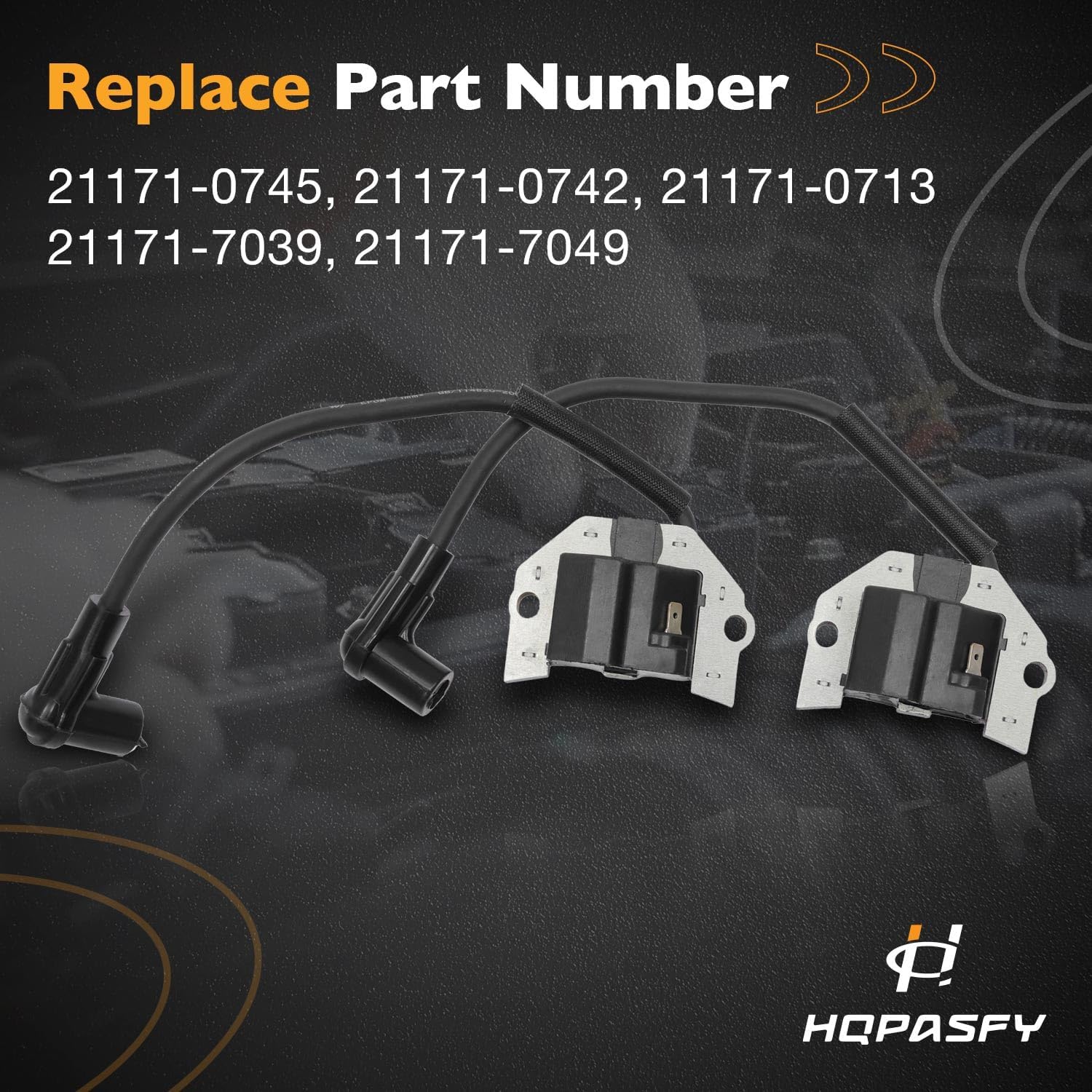 21171-0745 Ignition Coil, Compatible With Kawasaki FH601V/FH641V/FH661V/FH680V/FH721V & More, Replaces# 21171-0742, 21171-0713, 21171-7039 (2 Packs)
