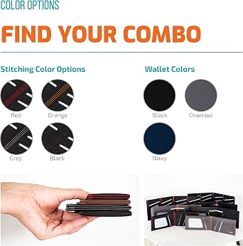 SlimFoldTM Minimalist Wallet - RFID Option - Thin, Durable, and Waterproof - Made in USA - NANO Size | RFID Option