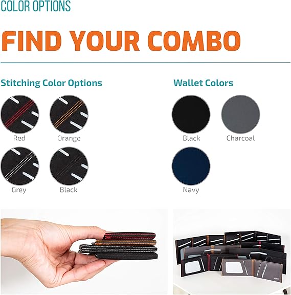 SlimFoldTM Minimalist Wallet - RFID Option - Thin, Durable, and Waterproof  - Made in USA - NANO Size | RFID Option