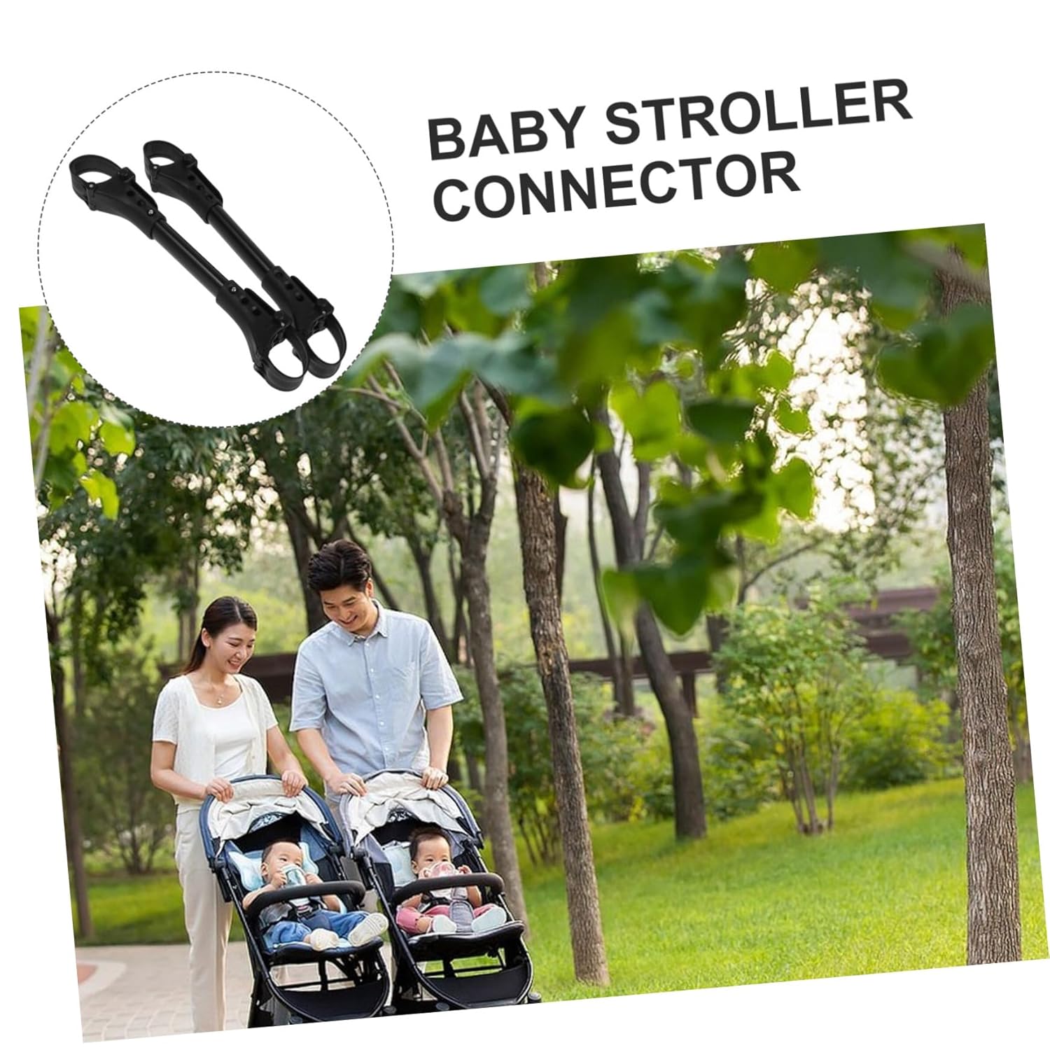 2Pcs Stroller Connector Durable Twin Stroller Accessory for Newborns and Lightweight and Portable Stroller Link for Easy Outings and Park Walks