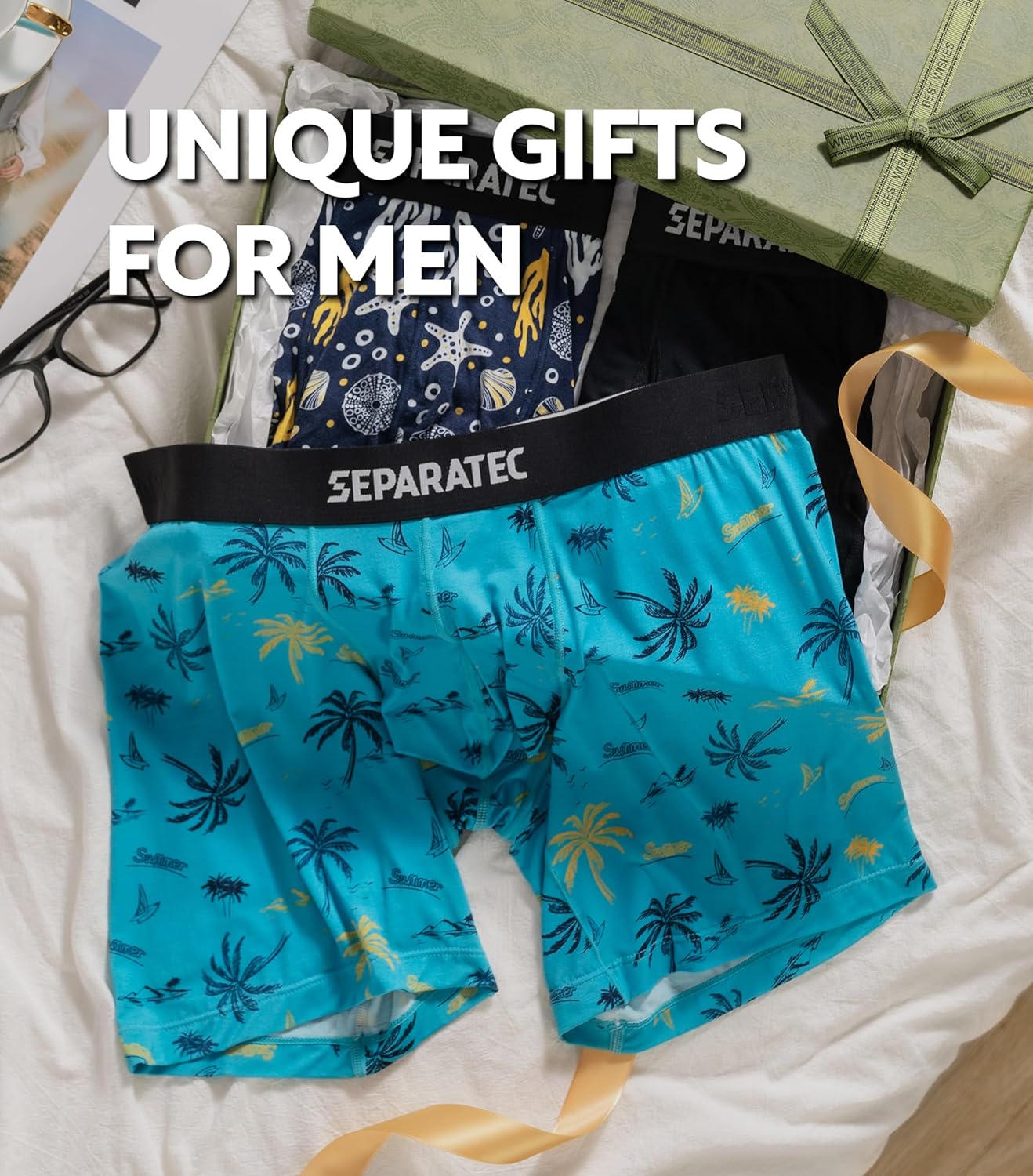 SEPARATEC Valentines Day Underwear For Men Dual Pouch Boxer Briefs Soft & Moisture Wicking Rayon From Bamboo Underwear men - Image 2