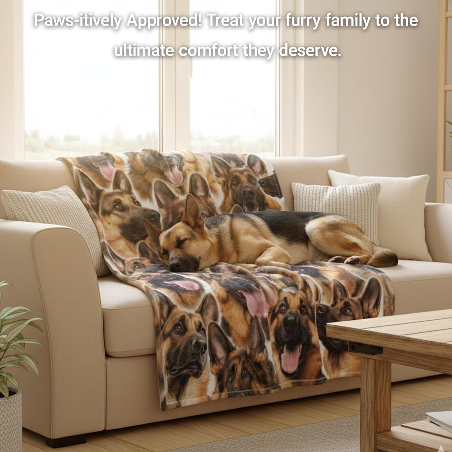 German Shepherd Dog Blanket for Women Men, German Shepherd Gifts for Dogs Lover 60"X80"