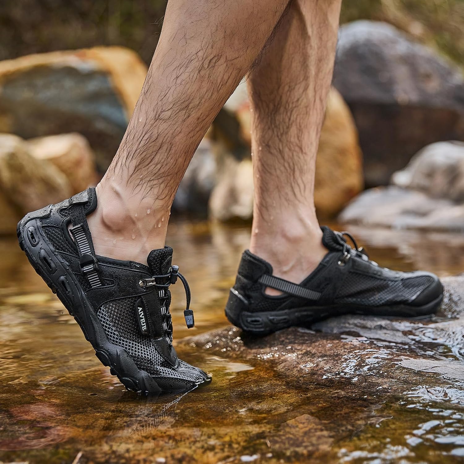 Men's Water Shoes Non-Slip Quick Drying Aqua Shoe Summer Outdoor Hiking Athletic Water Sandals