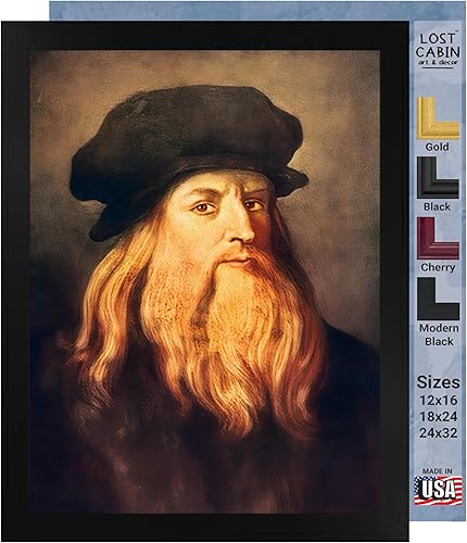 Autorretrato de la cabaña perdida por Leonardo Da Vinci  Impresión sin marco  Reproducción de pinturas de obras de arte finas  Regalo de póster