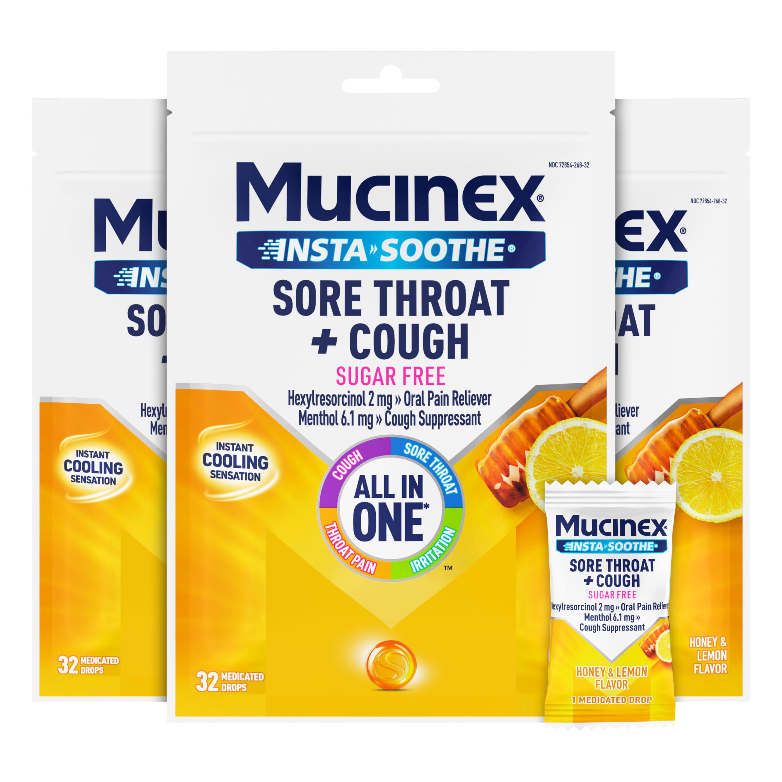 Mucinex Instasoothe Sugar Free Cough-Drops, Cough Medicine for Adults with Dextromethorphan HBr, Non Menthol, Cough Suppressant Lozenges, Mixed Berry Medicated Cough-Drops, 40ct (Pack of 3) — Amazon image 11