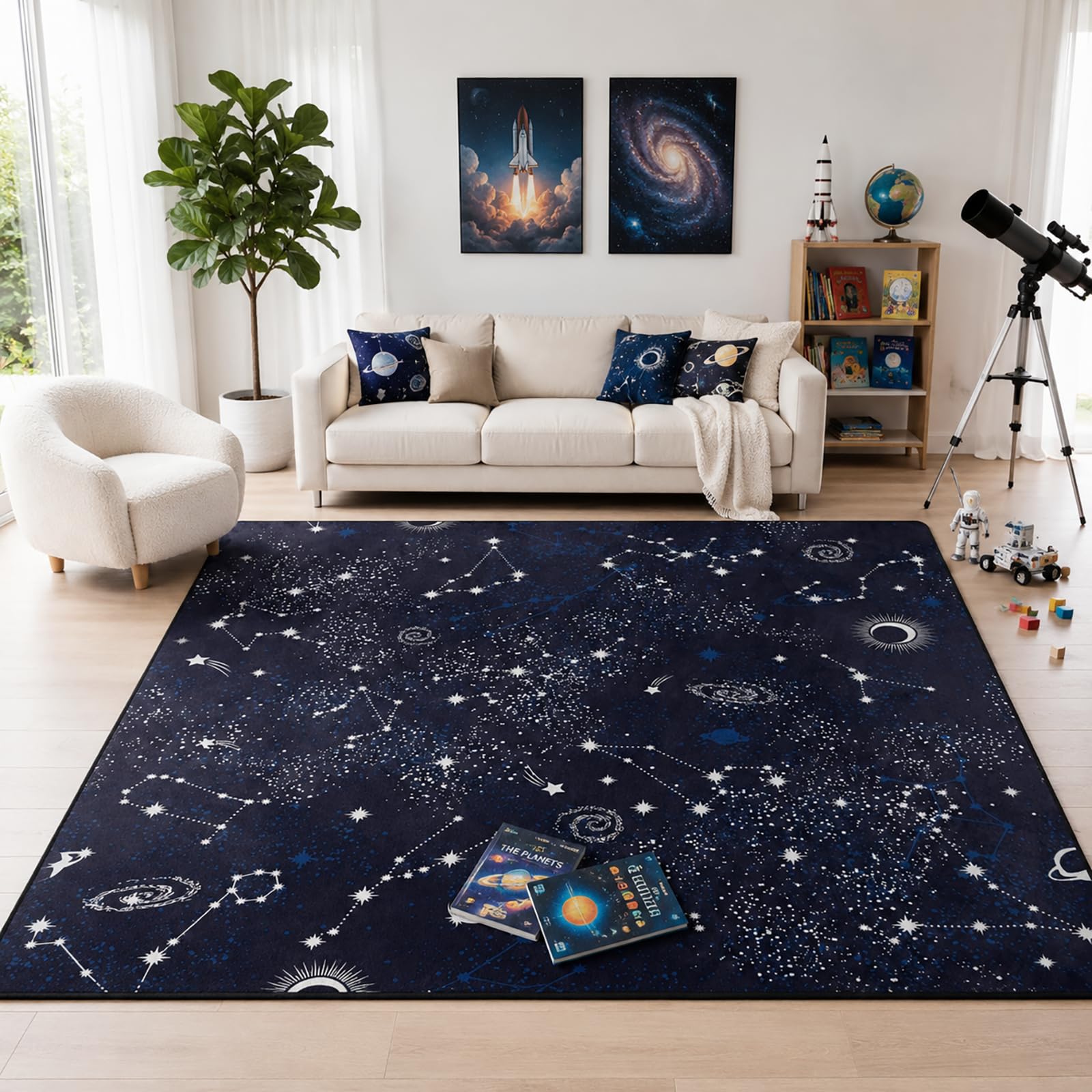 Amazon.com: ALALAL Star Sky Area Rug, Space ​Galaxy Rug