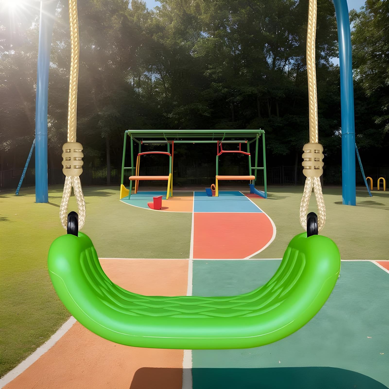 Columpio para niños 200 kg Capacidad Hamaca de cuerda ajustable