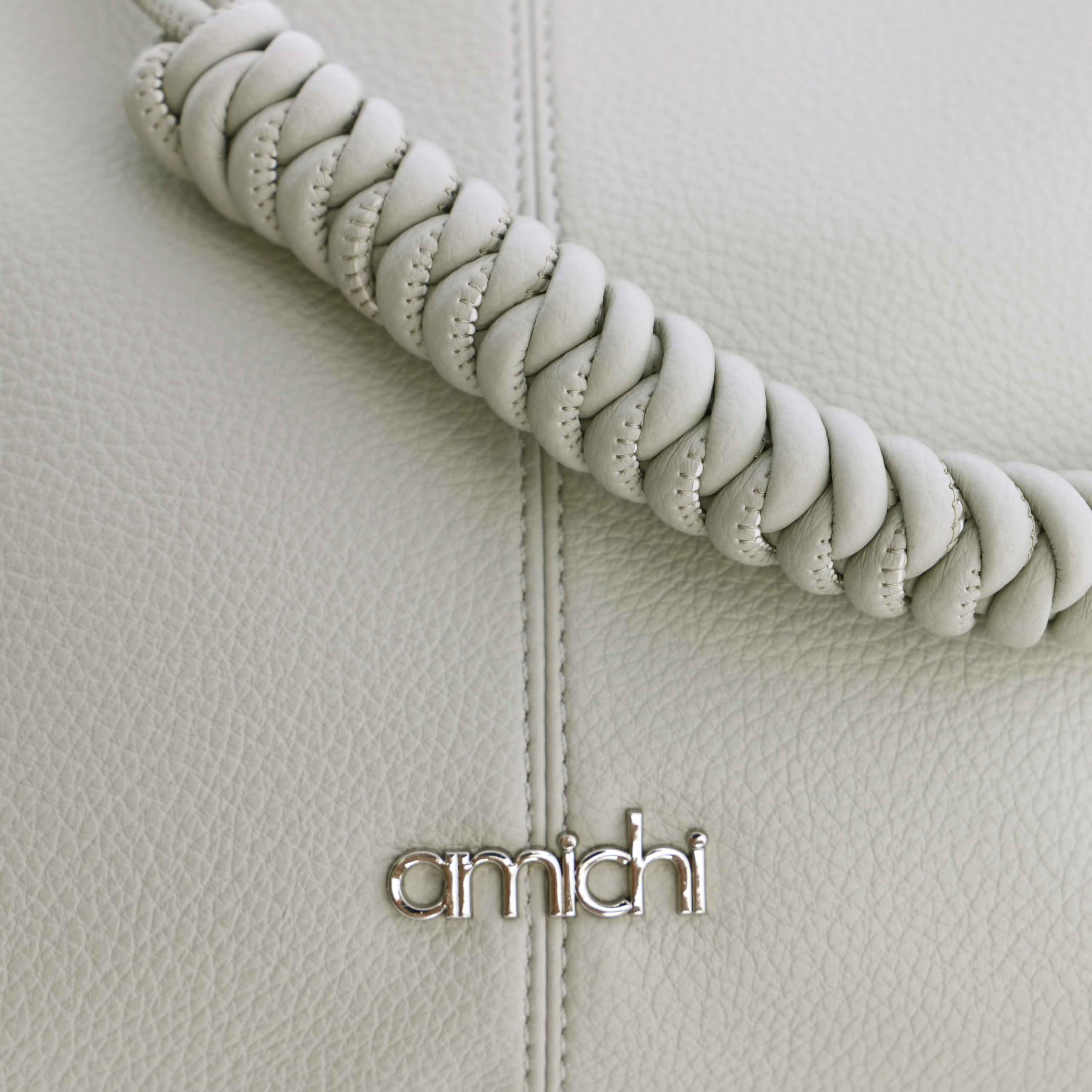 AMICHI - Bolso de mano para mujer - Estilo compacto y elegante para verano - Ideal para ciudad, paseo o eventos informales, Capri