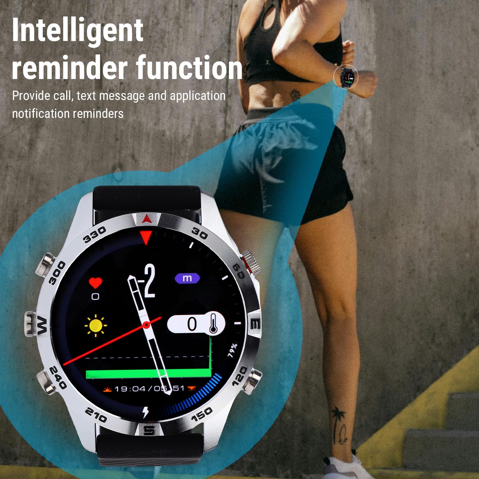 Keenso Reloj Inteligente, Computadora de Buceo con Sensor de Profundidad y Barómetro para Actividades Subacuáticas Batería de Alta Eficiencia a Prueba de Agua de 100 M