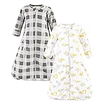 Hudson Baby Unisex Baby Cotton Wearable Sleeping Bag, Sack, Blanket, Construction Vehicles Long Sleeve, 0-3 Months