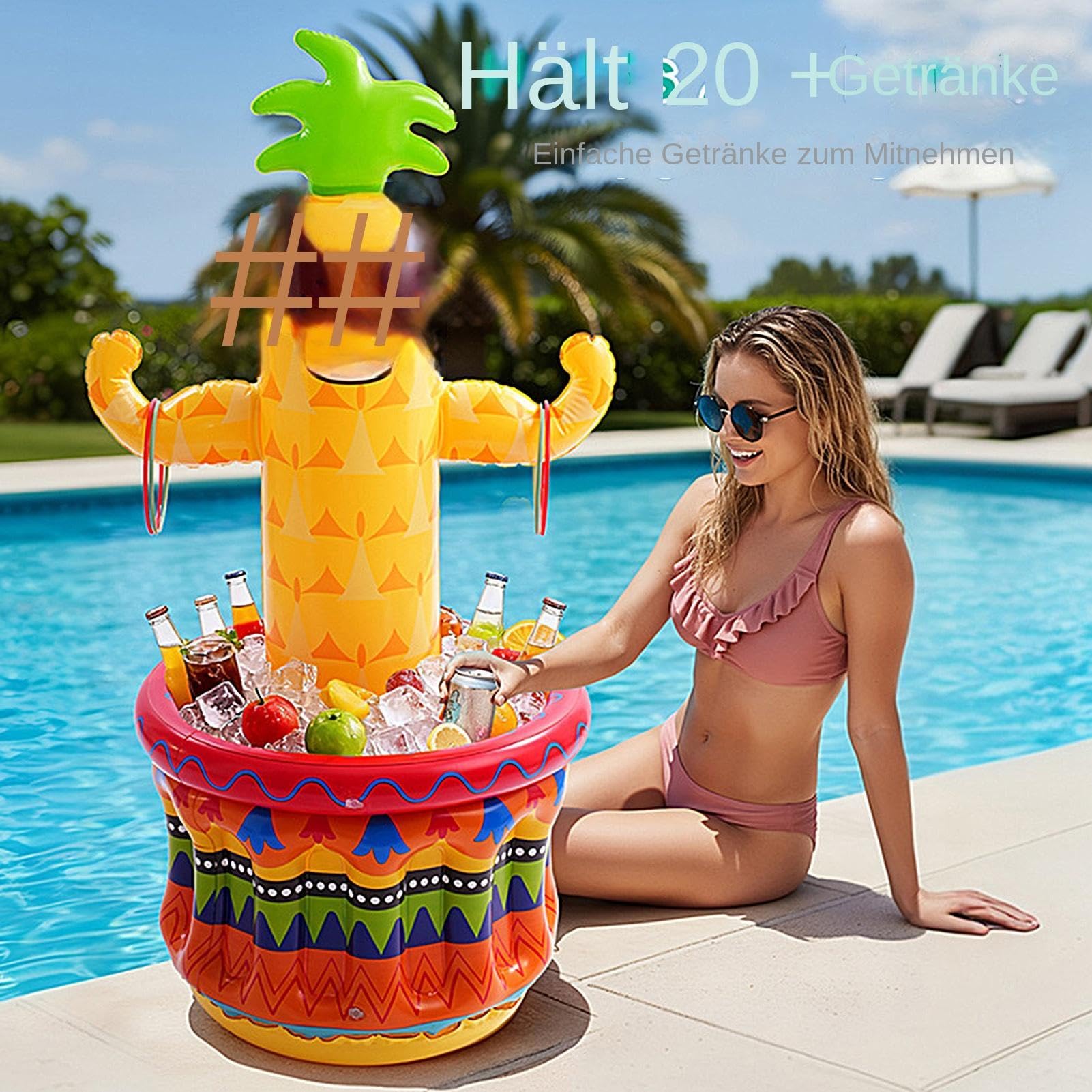 Dmuchany cooler na imprezy Nadmuchiwany ananasowy cooler na napoje 122 cm