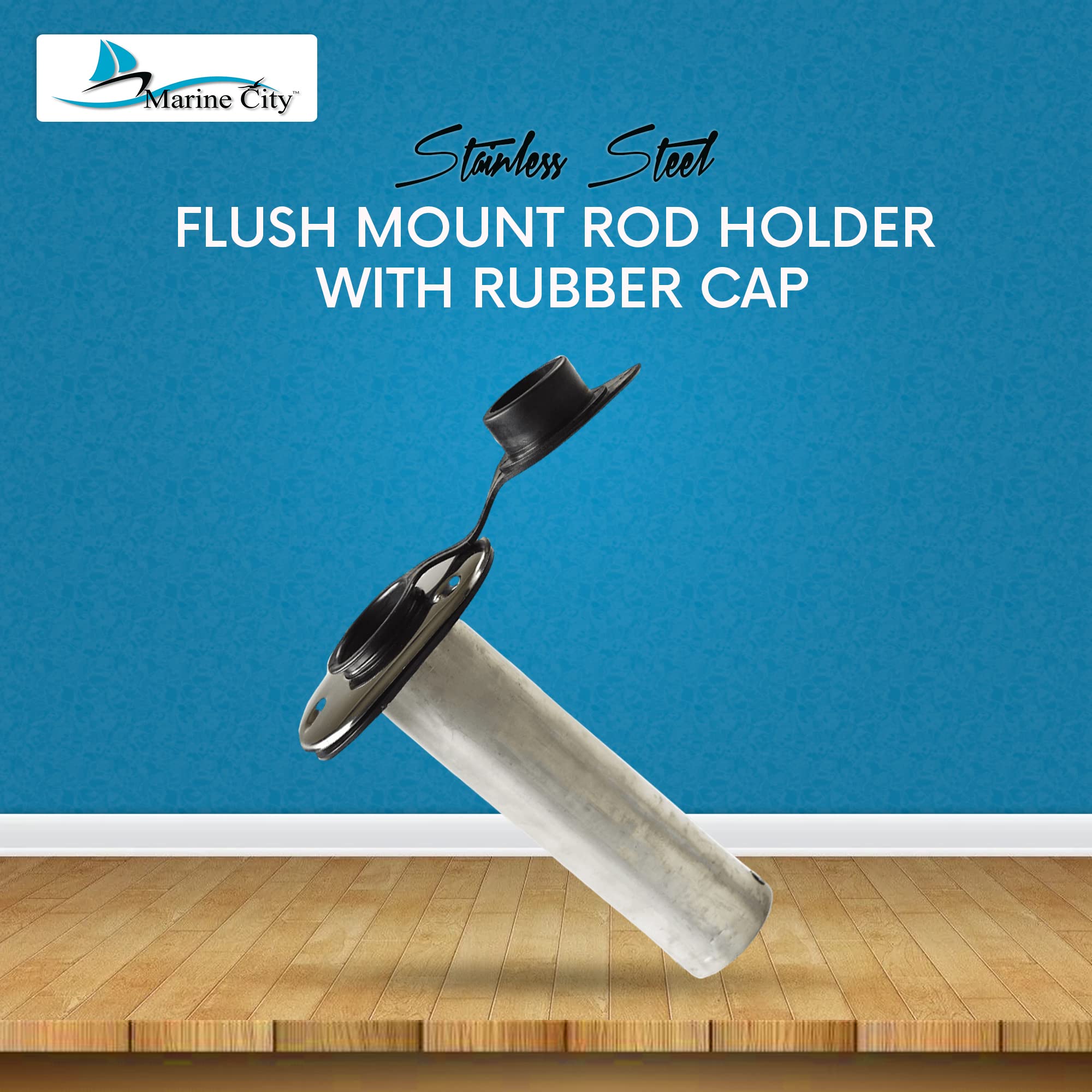 T. H. Marine Flush Mount Black Rod Holder