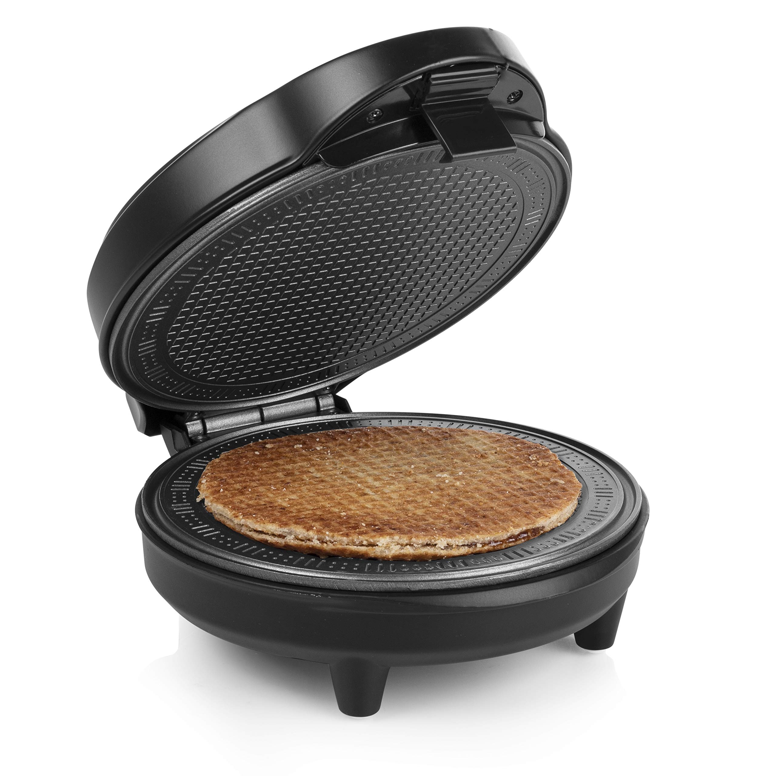 Tristar Eiswaffelbereiter Waffeleisen - 700 Watt, 20cm Ø, Sicherheitsverschluss, kaltbleibende Griffe, WF-1170, schwarz