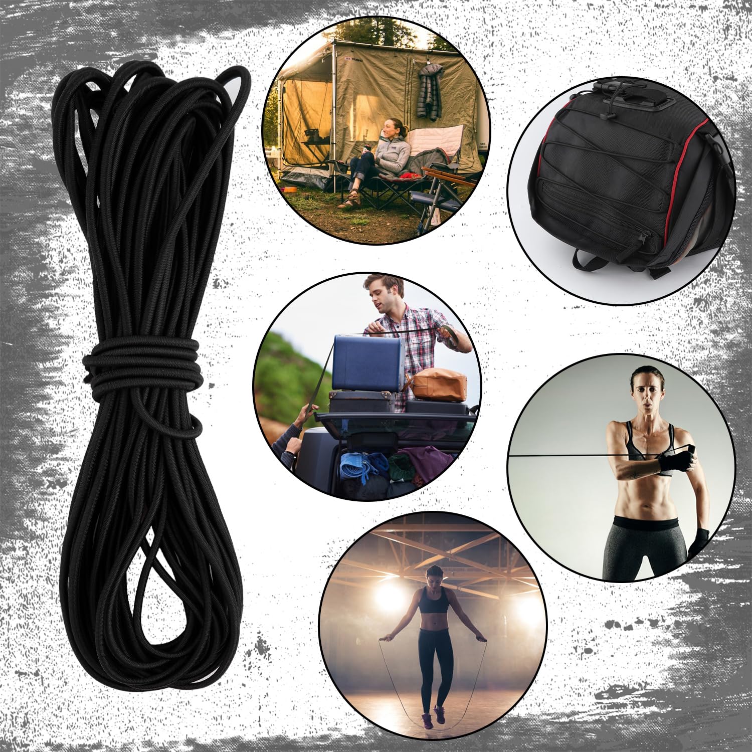 Cordino Elastico Nero 2.5mm X 5 Metri - Cavo Elastico Per Cucito E Fai Da Te - Foto 6